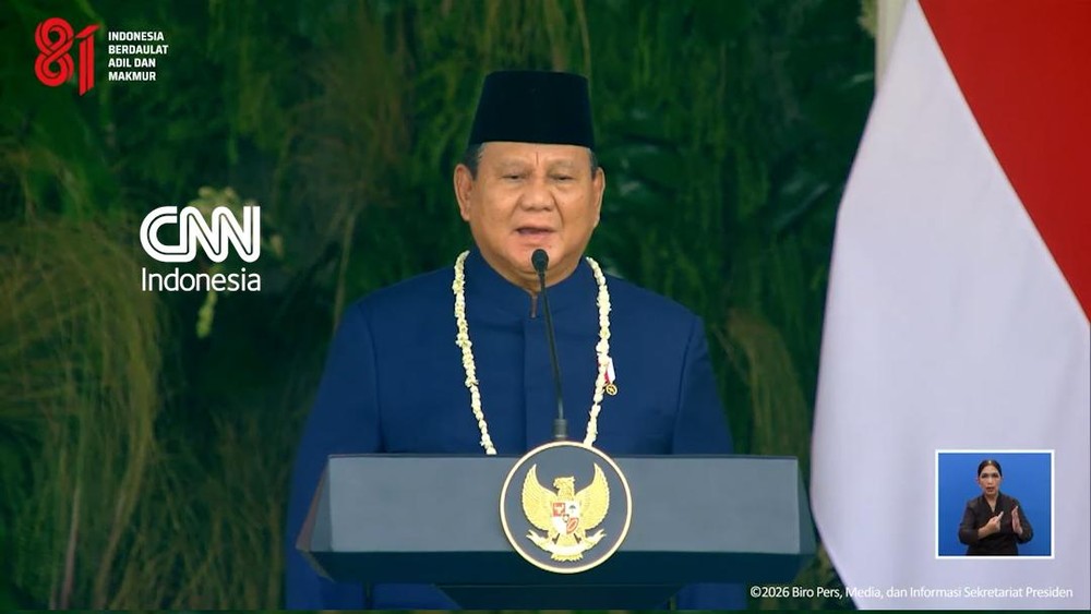 Momen Bersejarah Prabowo Pimpin Upacara Istana