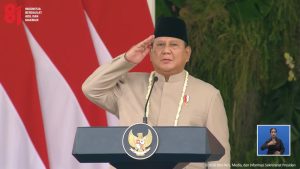 Prabowo Pimpin Upacara Bendera Penuh Khidmat