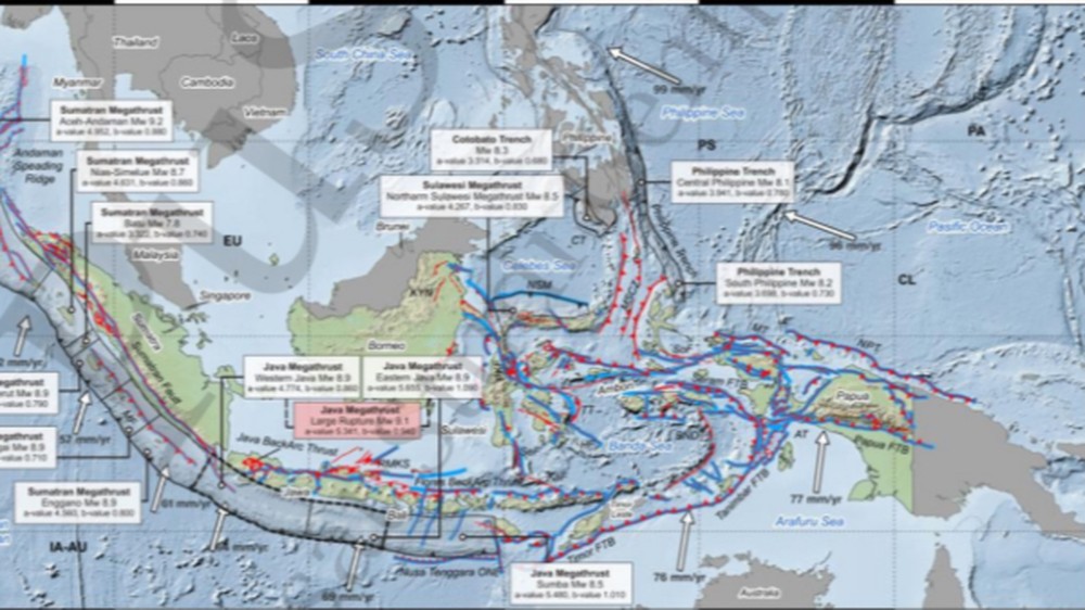 Waspada 14 Zona Megathrust di Indonesia